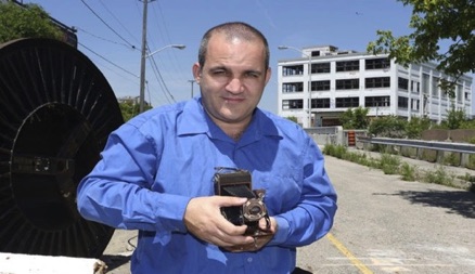 Peter Gatt in from of the old Kodak Building # 9 Toronto Canada